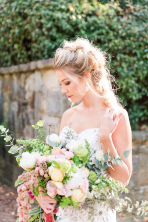 Bride with Messy Updo