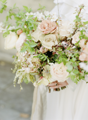 Organic Blush and Ivory Bride Bouquet