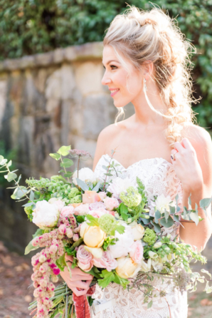 Organic Pastel Bridal Bouquet