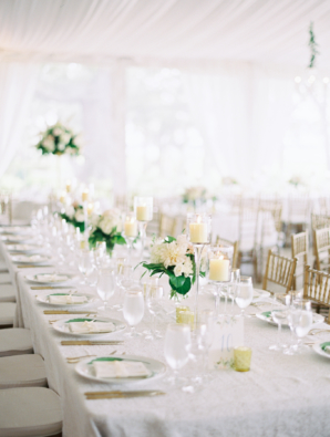 White and Gold Wedding Tent