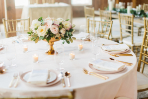 Blush Ivory and Gold Wedding Table