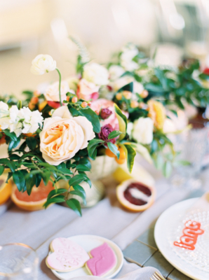 Butter Yellow and Orange Centerpiece