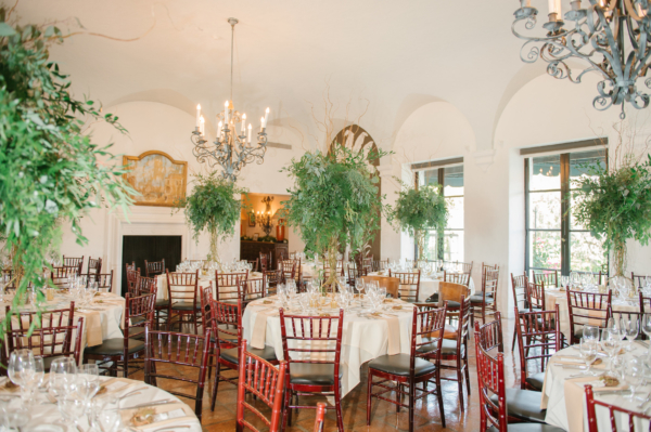 Country Club Wedding with Greenery Centerpieces