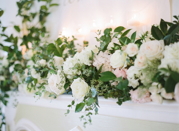Flower Mantel at Wedding
