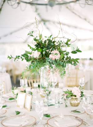 Green and Gold Wedding in Tent