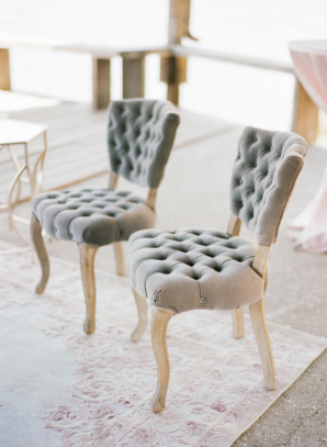 Pink and Gray Wedding Lounge