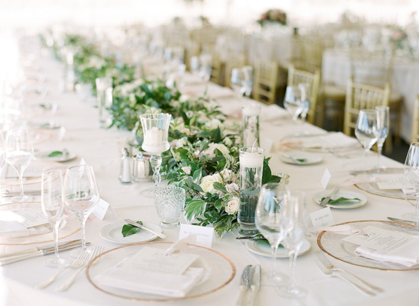 White and Green Wedding Tent
