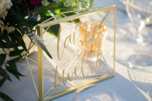 Gold Laser Cut Table Numbers