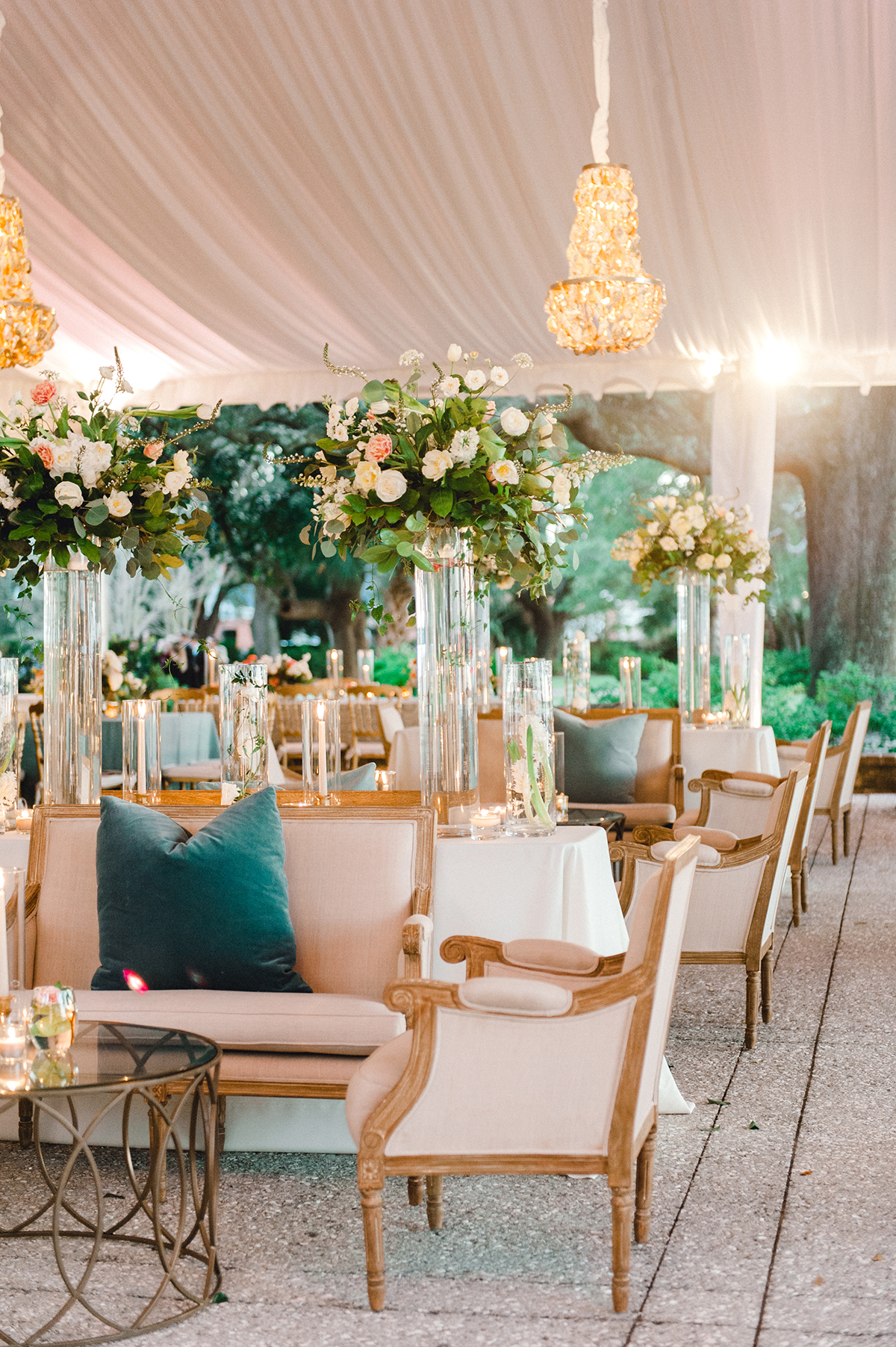 Gold and Blue Wedding Tent