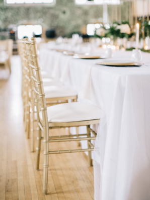 Gold and White Wedding Reception
