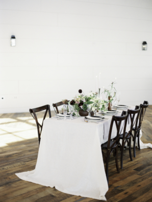 Modern Minimalist Ikebana Wedding Table