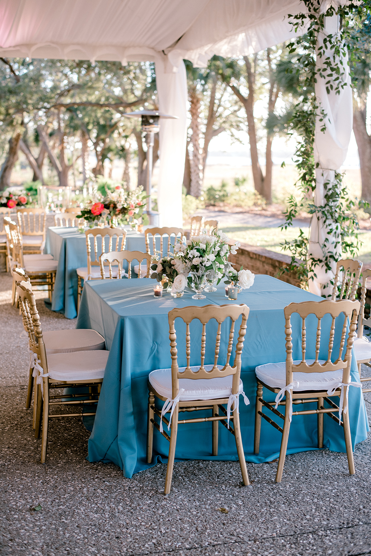Romantic Blue and Gold Wedding