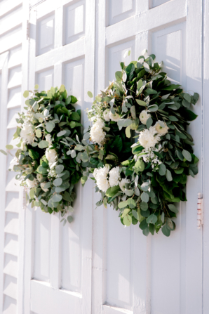 Wreaths on Wedding Chapel