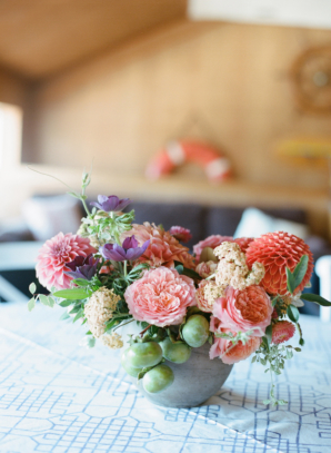 Coral and Pink Centerpiece
