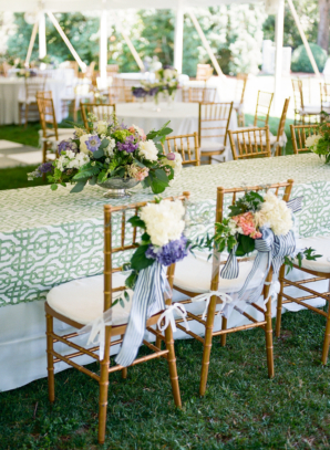 Purple and Green Wedding Tent
