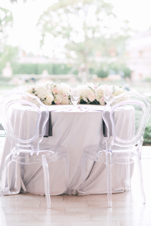 Sweetheart Table with Acrylic Chairs
