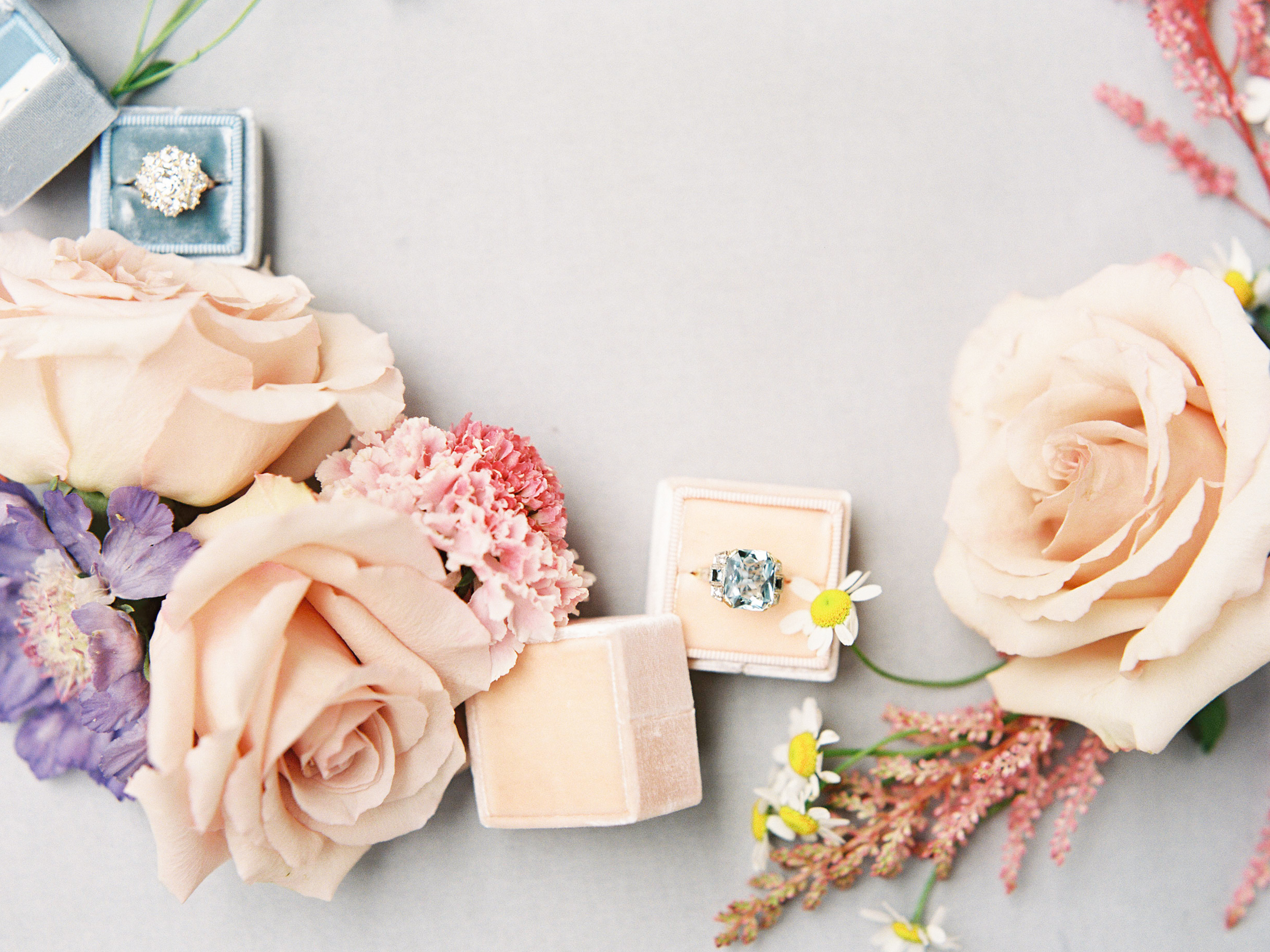 Wedding Flowers and Wedding Rings