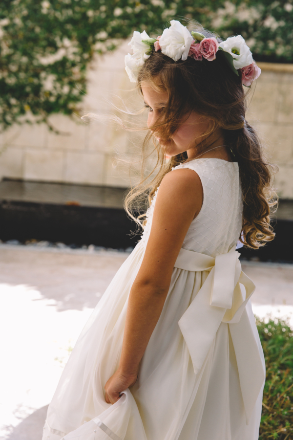Flower Girl in Dress with Sash
