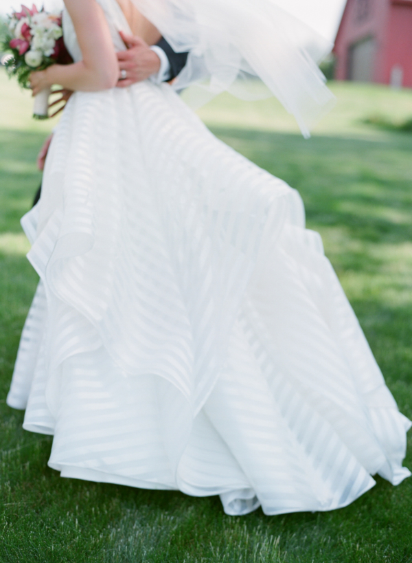 Hayley Paige Striped Wedding Dress