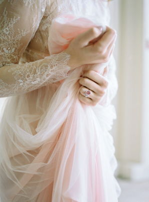 Pink Tulle Wedding Dress
