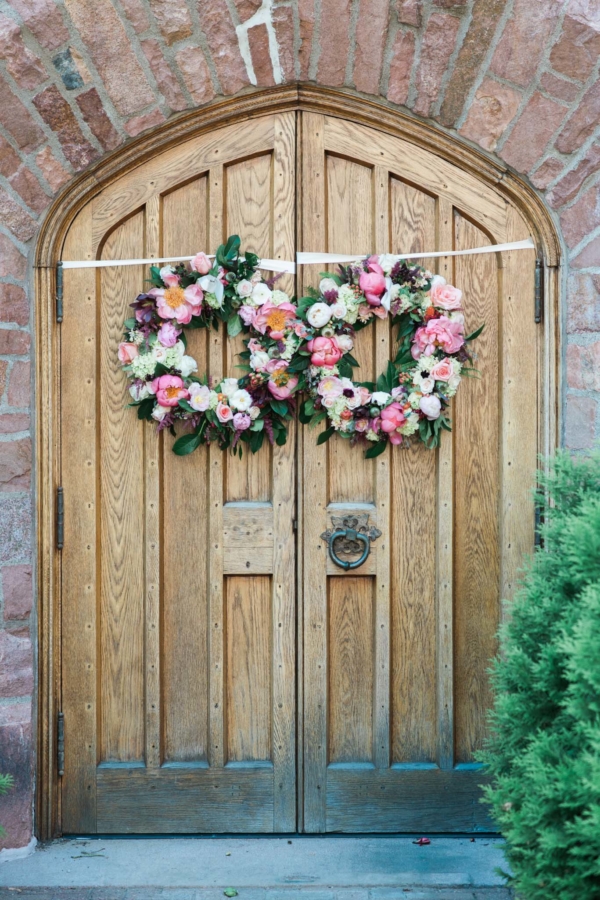 Wreaths on Ceremony Doors