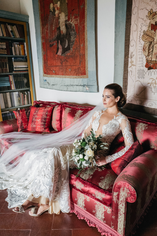 Bride in Italian Villa