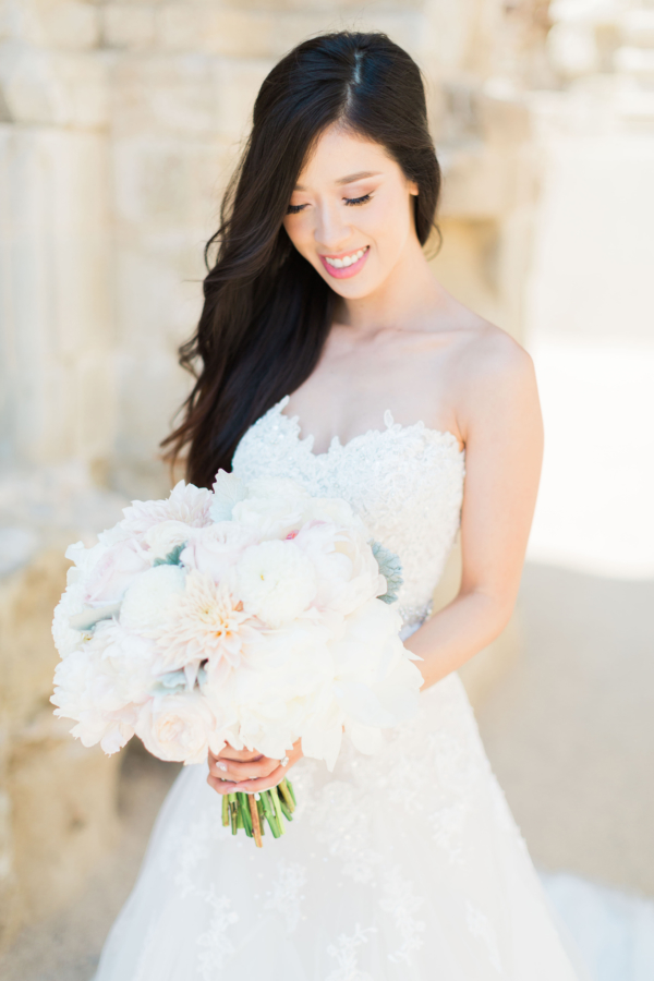 Bride with Peony Bouquet