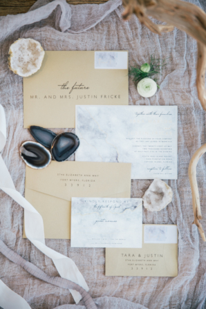 Invitations with Gray Marble