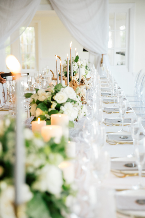 Long Estate Table at Wedding