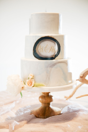 Wedding Cake with Marble and Agate