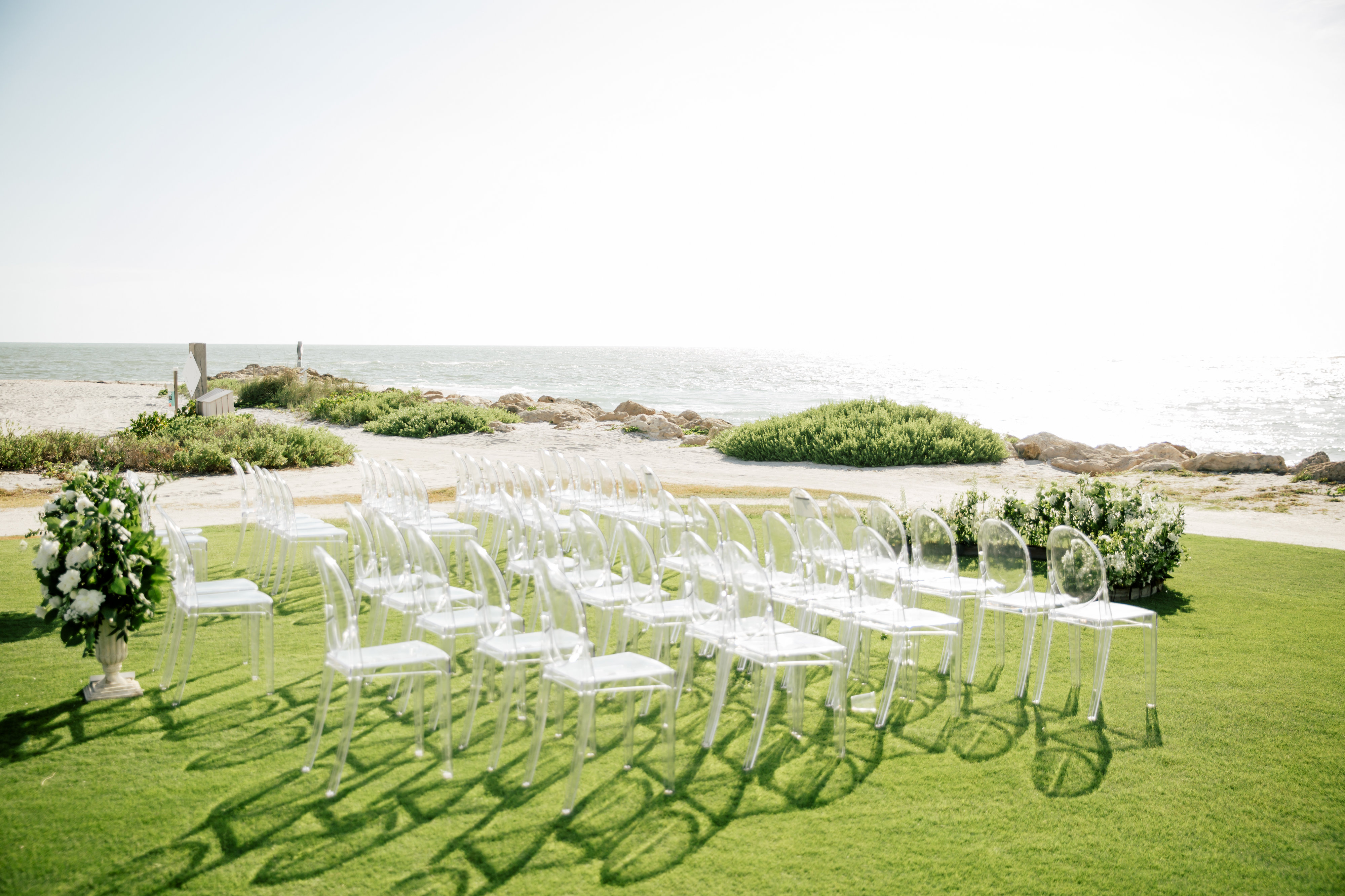 Wedding Ceremony with Ghost Chairs