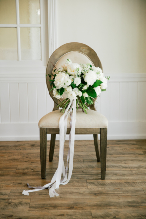 White Fluffy Bride Bouquet