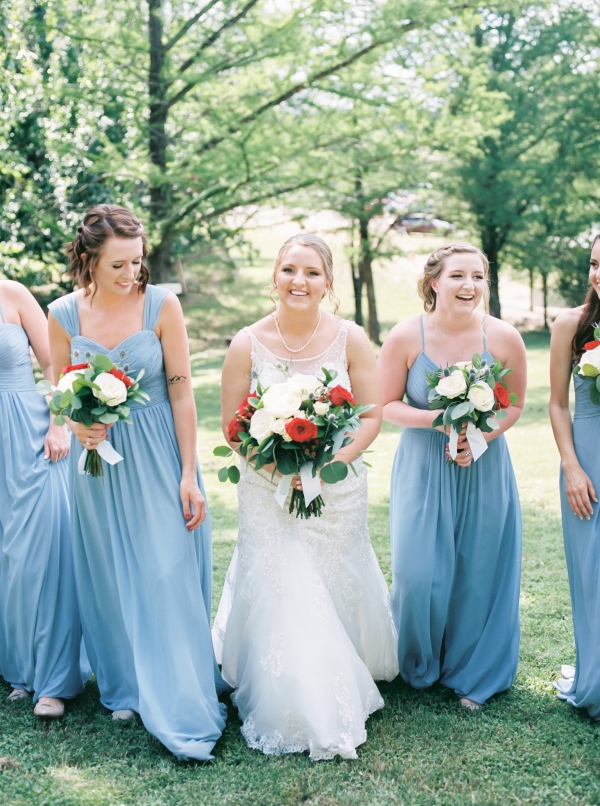 Cornflower Blue Bridesmaids Dresses