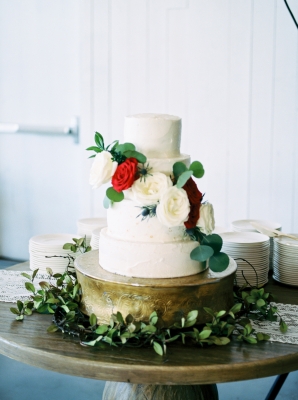 Four Tier White Wedding Cake