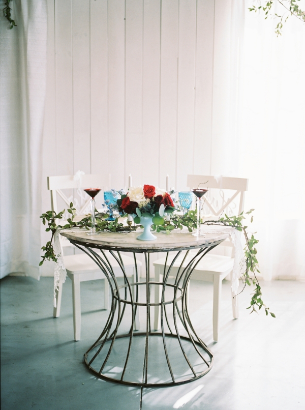 Rustic Sweetheart Table at Wedding