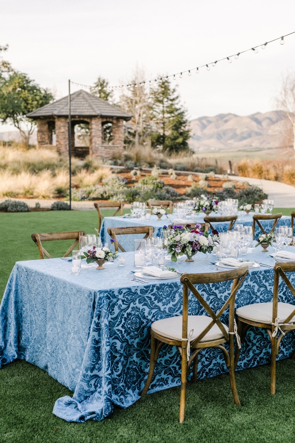 Blue Wine Country Wedding