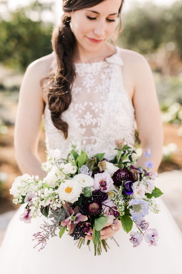 Bouquet in Shades of Blue and Purple