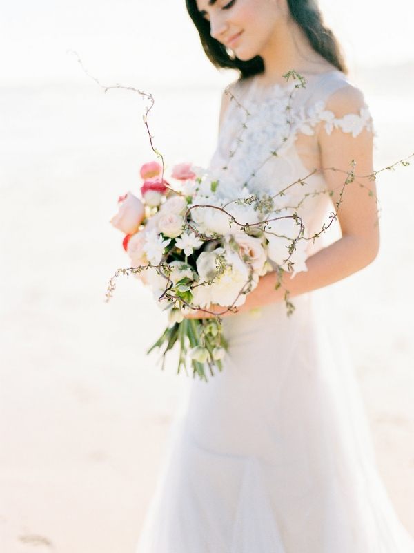 Bride on the Beach in Portugal