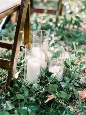 Candles and Greenery Outdoor Wedding