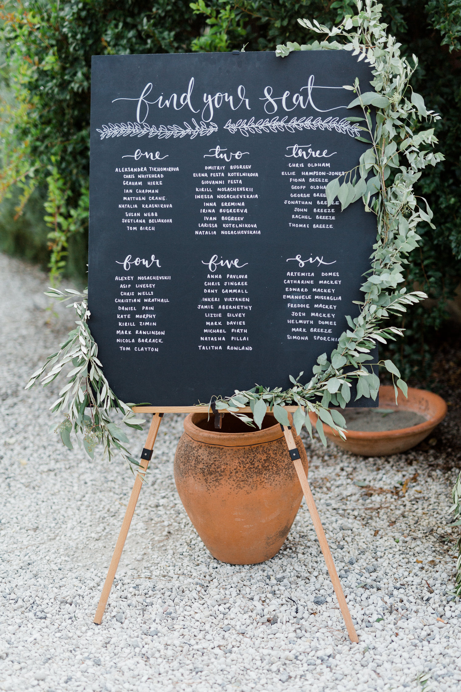 Chalkboard Wedding Seating Chart