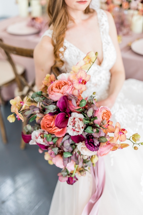 Elegant Colorful Wedding Bouquet