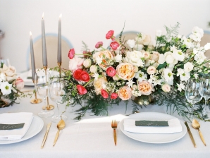 Elegant Romantic Pink and Green Wedding Reception