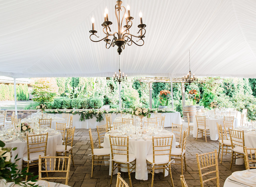 Elegant White and Blush Tent Wedding