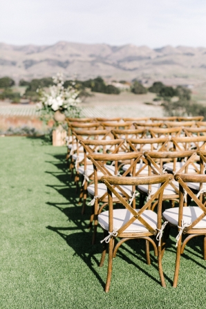 Farmhouse Chairs at Wedding Ceremony