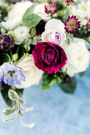 Garnet and Blue Wedding Flowers
