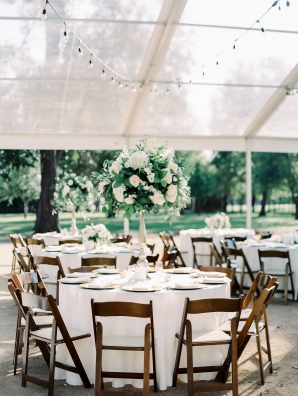 Green and White Tent Wedding