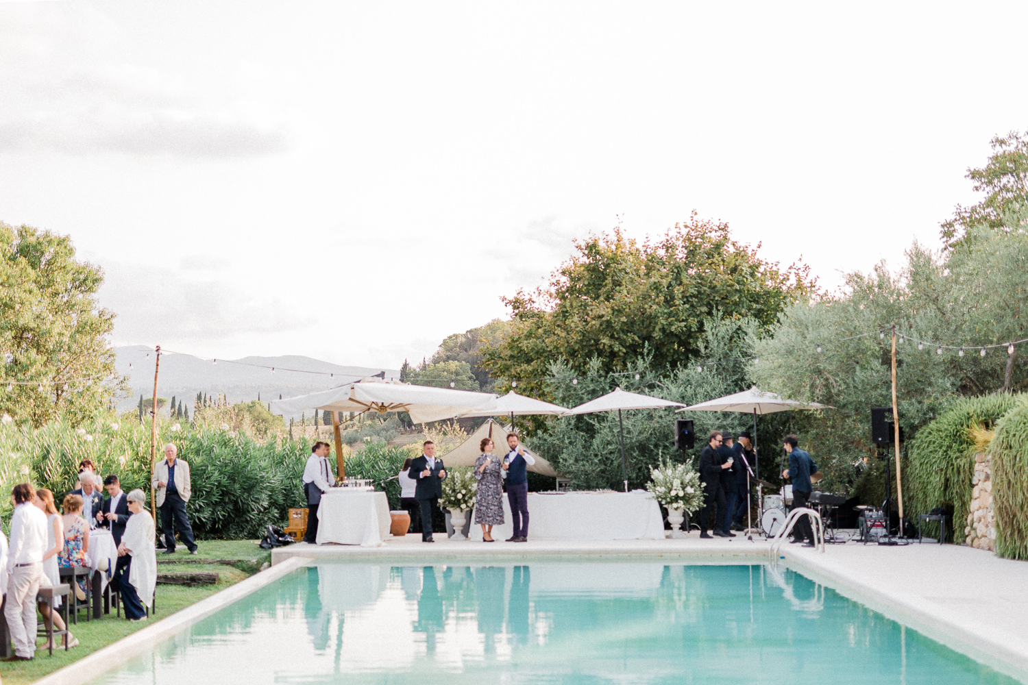 Poolside Wedding in Tuscany