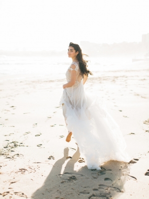 Romantic Beach Bride on Film