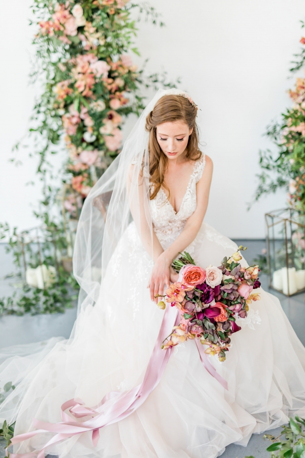 Romantic Colorful Bride Bouquet