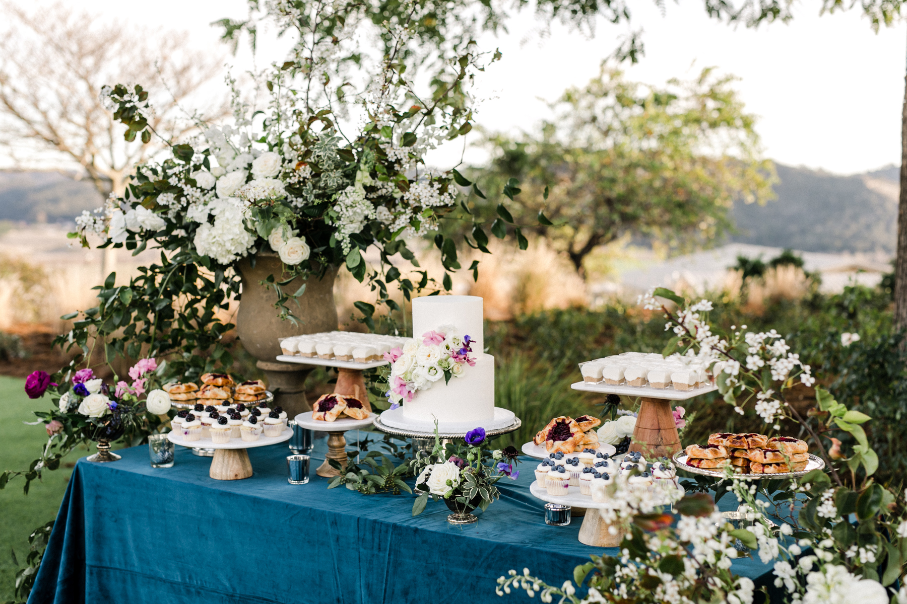 Whimsical Garden Wedding Cake Table